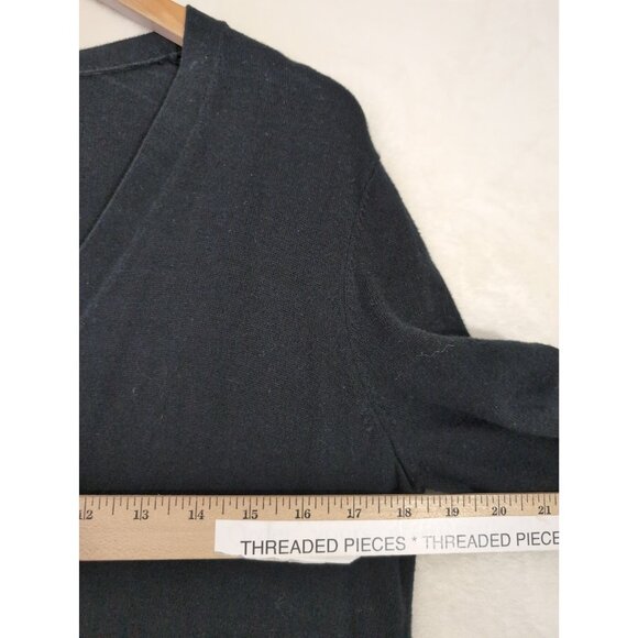 J Jill Duster Cardigan Womens S Petite‎ Black Capsule Minimalist Preppy Academia - Picture 10 of 13